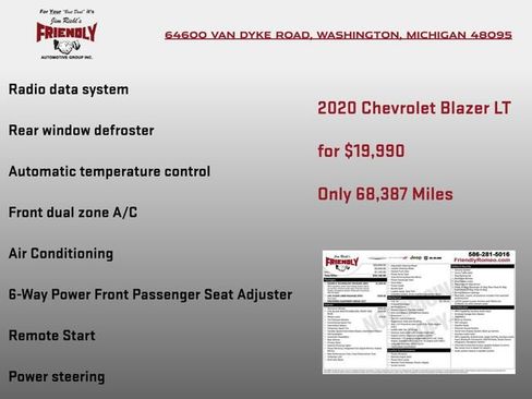 Used 2020 Chevrolet Blazer LT w/ Sound & Technology Package AWD/4WD image 7