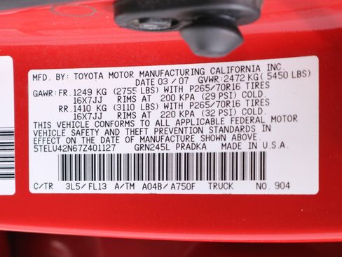 Used 2007 Toyota Tacoma 4x4 Double Cab image 69