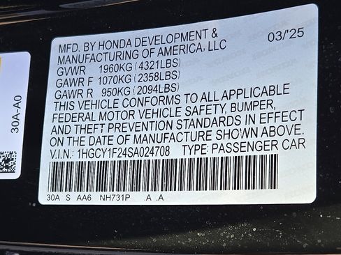 Certified 2025 Honda Accord LX image 26