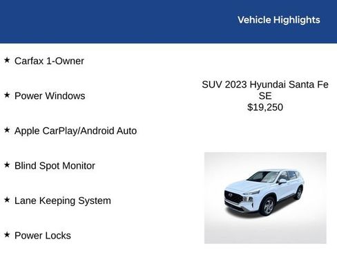Used 2023 Hyundai Santa Fe SE FWD image 2