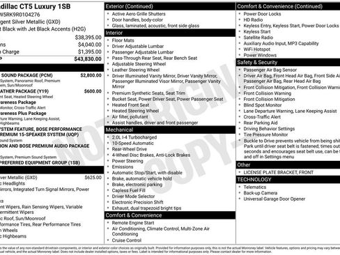 Certified 2024 Cadillac CT5 Luxury w/ Sun And Sound Package RWD image 39