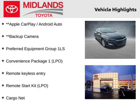 Used 2022 Chevrolet Malibu LS w/ LPO, Convenience Package 1 FWD image 2