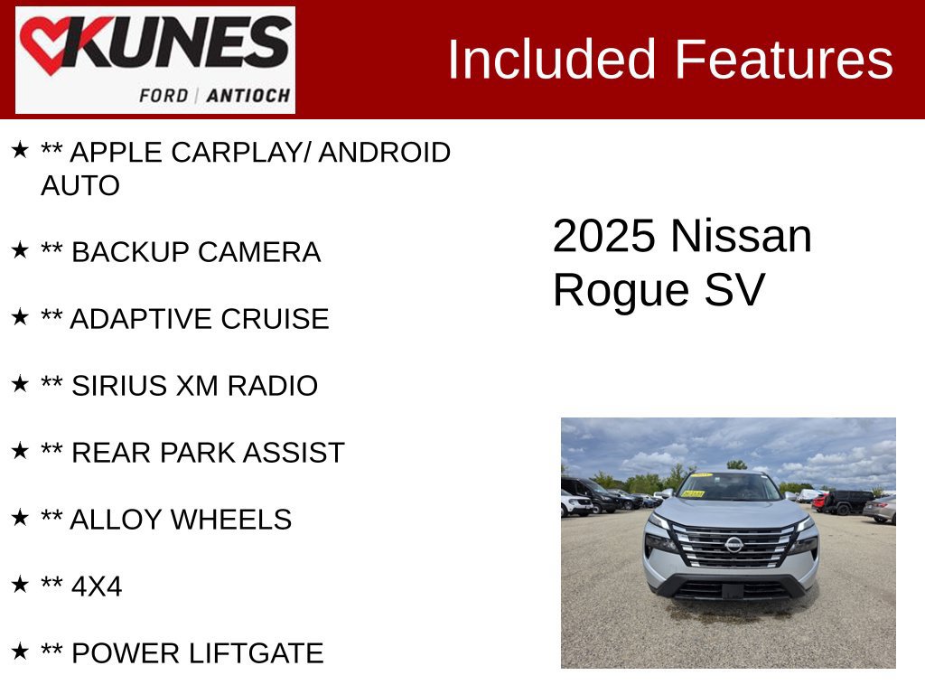 Used 2025 Nissan Rogue SV AWD/4WD image 3