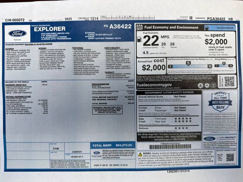 Used 2023 Ford Explorer Limited w/ Equipment Group 301A AWD/4WD image 32