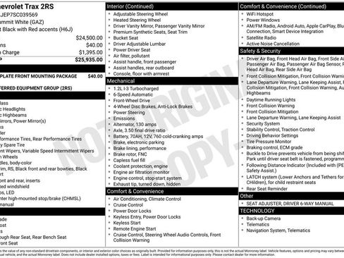 Used 2025 Chevrolet Trax RS FWD image 6