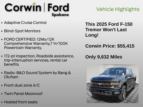 Certified 2025 Ford F150 Tremor AWD/4WD image 7