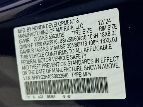 Used 2025 Honda Pilot EX-L image 12