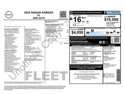 Used 2024 Nissan Armada SL w/ Captain's Chairs Package RWD image 52