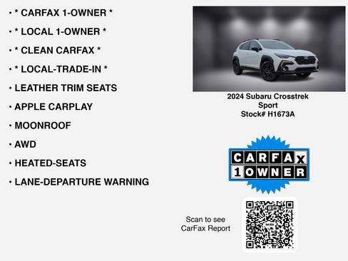 Used 2024 Subaru Crosstrek 2.5i Sport w/ Popular Package #3A image 7