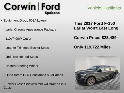Used 2017 Ford F150 Lariat w/ Equipment Group 502A Luxury image 12