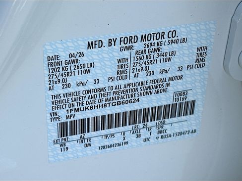 New 2026 Ford Explorer Platinum AWD/4WD image 21