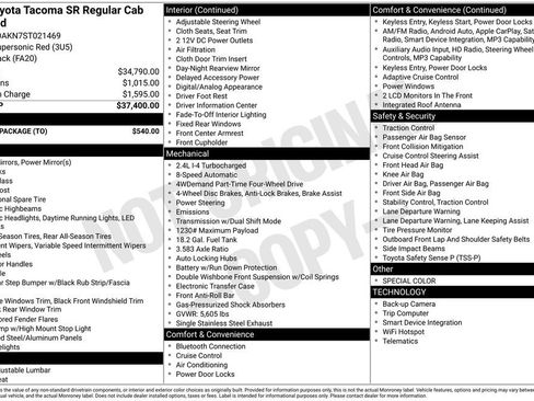 Used 2025 Toyota Tacoma SR w/ Towing Package AWD/4WD image 33
