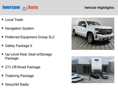 Used 2019 Chevrolet Silverado 1500 High Country w/ Safety Package II AWD/4WD image 2