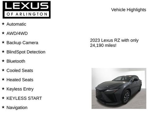 Used 2023 Lexus RZ 450e Premium w/ Technology Package AWD/4WD image 8