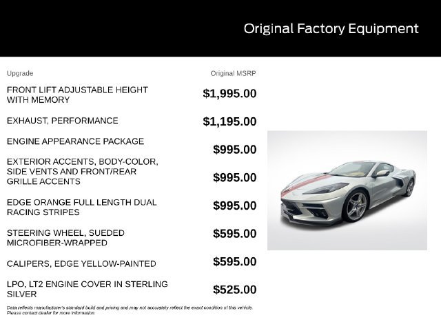 Used 2021 Chevrolet Corvette Stingray Premium Cpe w/ Engine Appearance Package RWD image 11