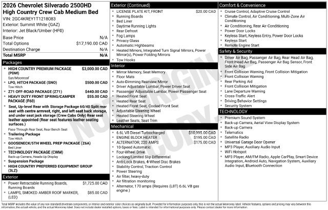 New 2026 Chevrolet Silverado 2500 High Country w/ High Country Premium Package AWD/4WD image 37