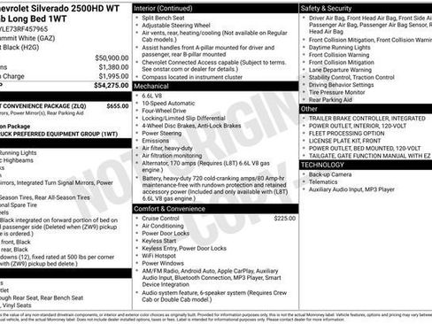 New 2024 Chevrolet Silverado 2500 W/T w/ WT Fleet Convenience Package AWD/4WD image 3