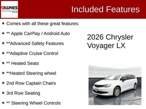 New 2026 Chrysler Voyager LX FWD image 4