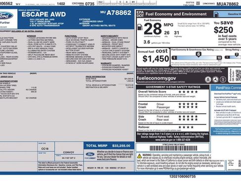 Used 2021 Ford Escape SEL AWD/4WD image 2