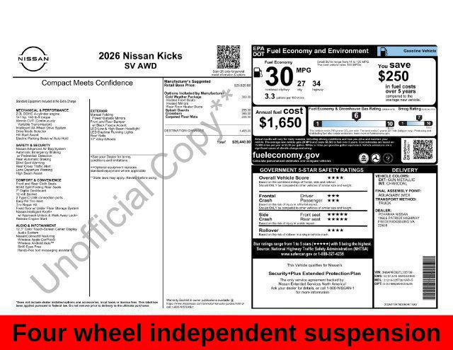 Used 2026 Nissan Kicks SV w/ Cold Weather Package AWD/4WD image 26