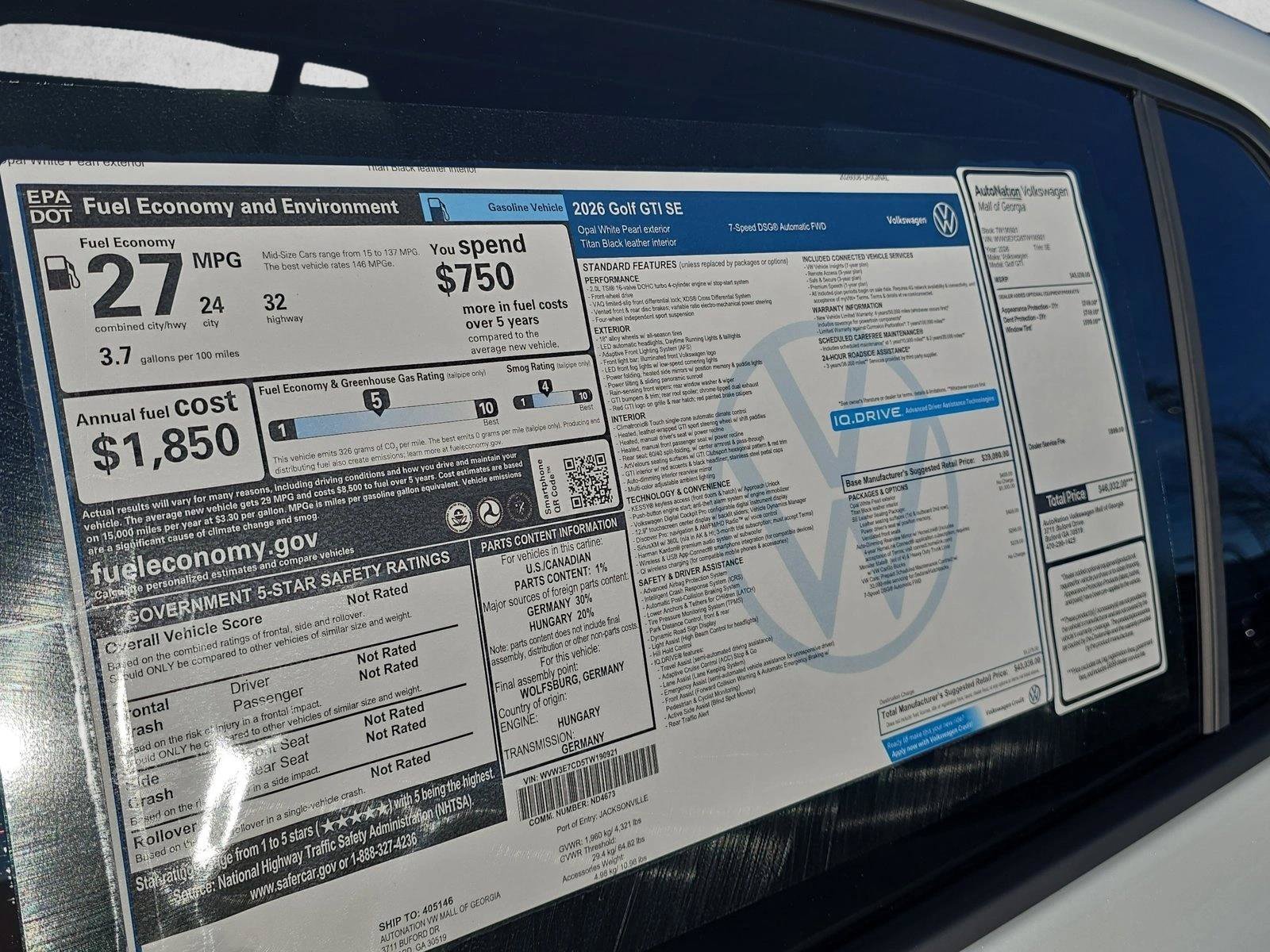 New 2026 Volkswagen GTI SE FWD image 20