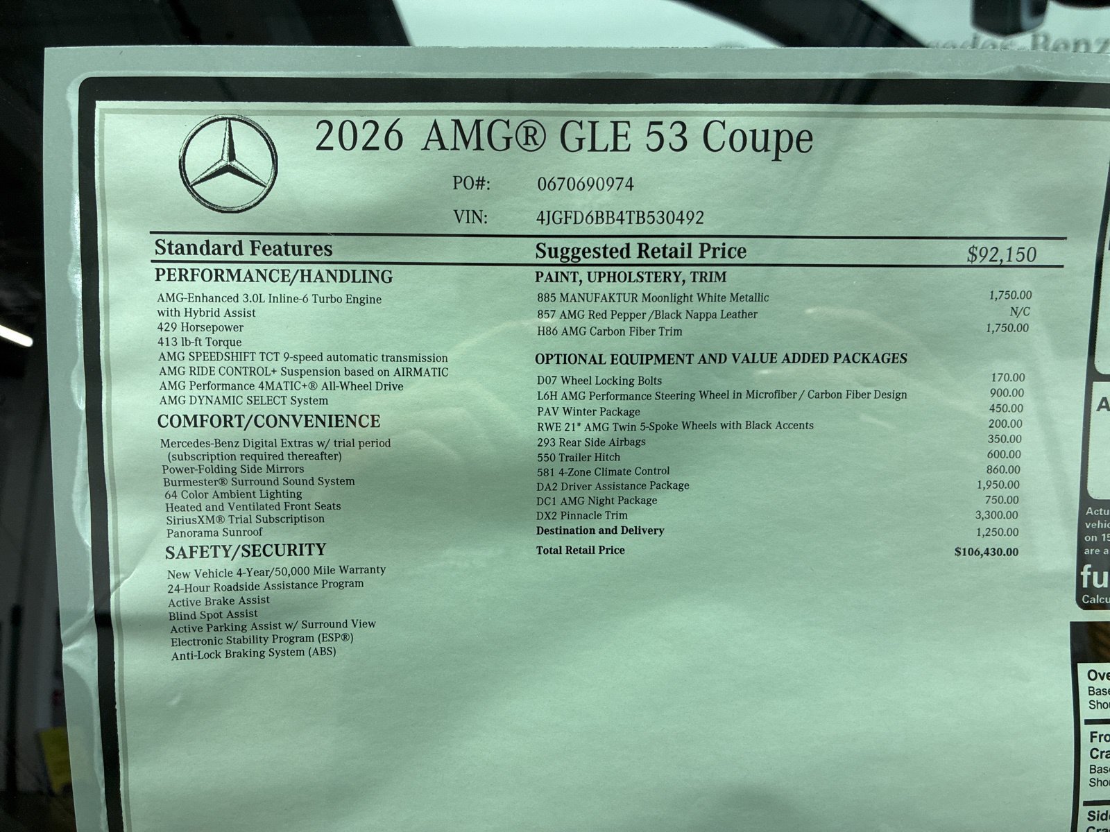 New 2026 Mercedes-Benz GLE 53 AMG 4MATIC Coupe image 23