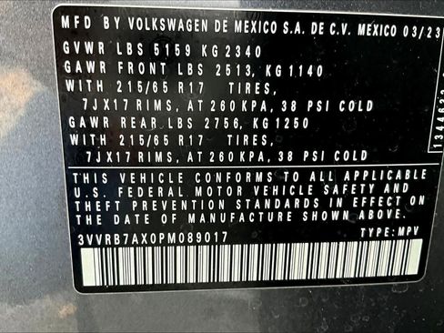 Certified 2023 Volkswagen Tiguan S w/ Driver Assistance Package image 33