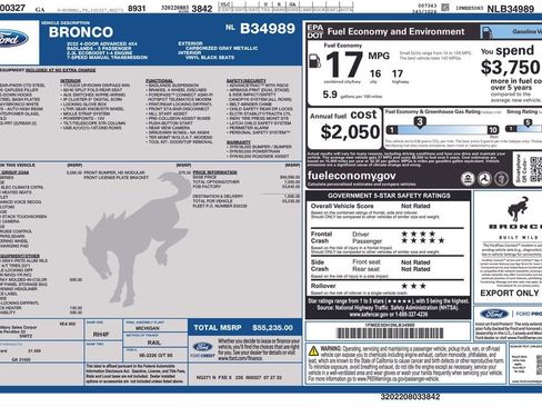 Used 2022 Ford Bronco Badlands AWD/4WD image 53