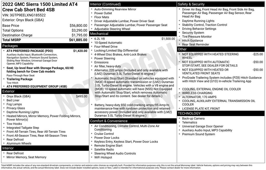 Used 2022 GMC Sierra 1500 AT4 w/ AT4 Preferred Package AWD/4WD image 5
