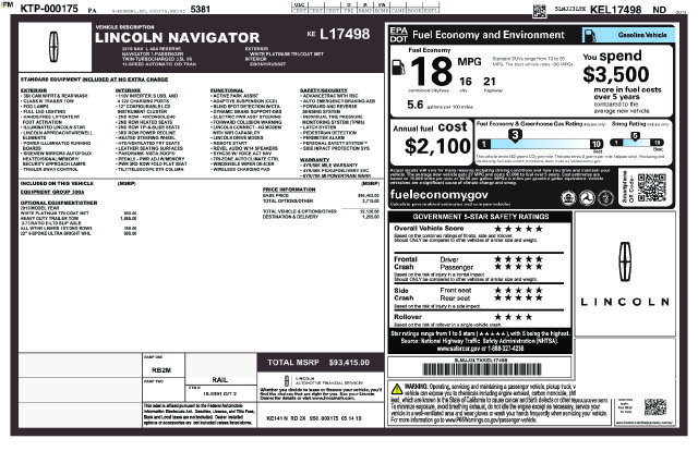Used 2019 Lincoln Navigator L Reserve AWD/4WD image 17