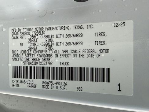 Certified 2026 Toyota Tundra Limited AWD/4WD image 35