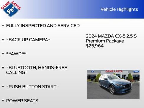 Used 2024 MAZDA CX-5 AWD 2.5 S w/ Premium Package image 29