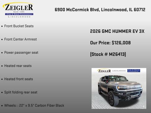 New 2026 GMC Hummer EV 3X w/ Carbon Fiber Edition Package AWD/4WD image 30