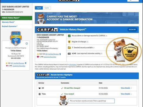 Used 2025 Subaru Ascent Limited image 10