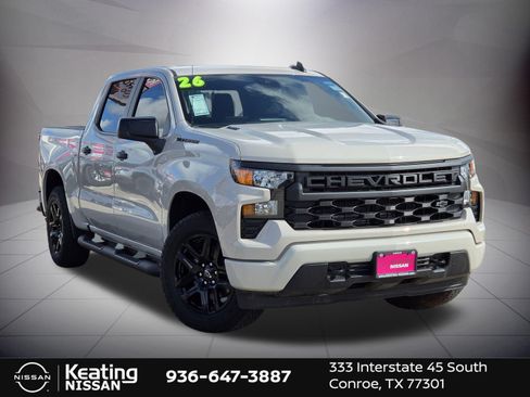 Used 2026 Chevrolet Silverado 1500 Custom w/ Turbomax Blackout Package RWD image 3