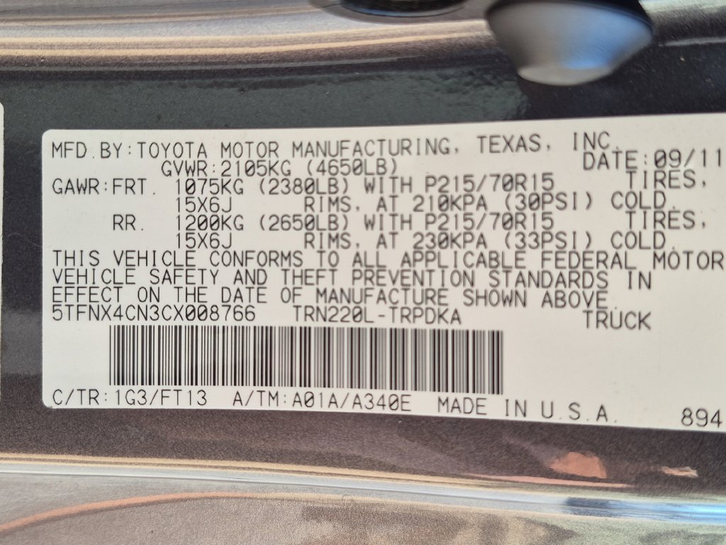 Used 2012 Toyota Tacoma 2WD Regular Cab image 25