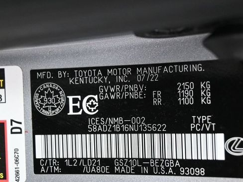 Used 2022 Lexus ES 350 w/ ES 350 Ultra Luxury Package FWD image 5