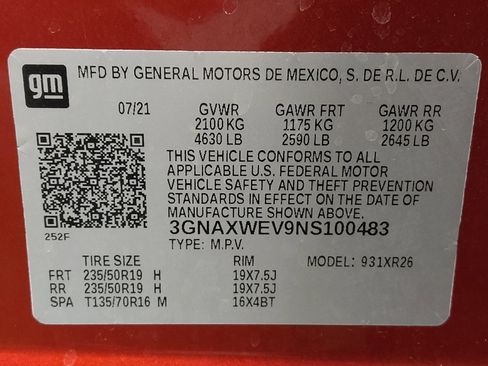 Used 2022 Chevrolet Equinox RS w/ LPO, Floor Liner Package image 33