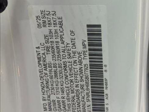 New 2025 Honda Odyssey EX-L image 16