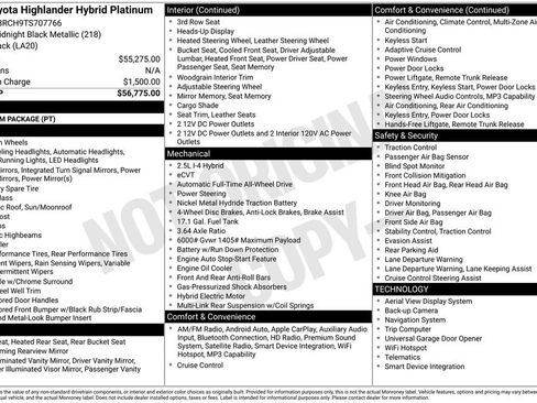 Used 2026 Toyota Highlander Platinum AWD/4WD image 35