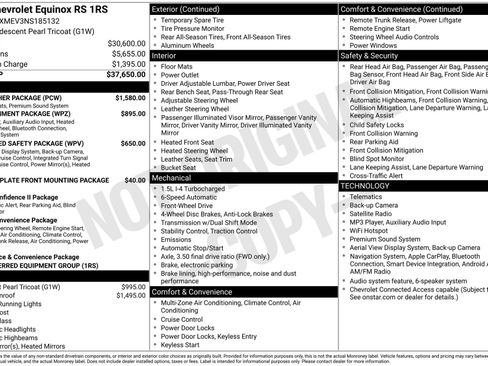Used 2022 Chevrolet Equinox RS w/ RS Leather Package FWD image 4