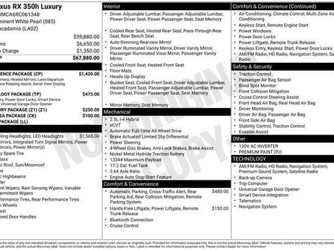 Used 2024 Lexus RX 350 w/ Convenience Package image 38