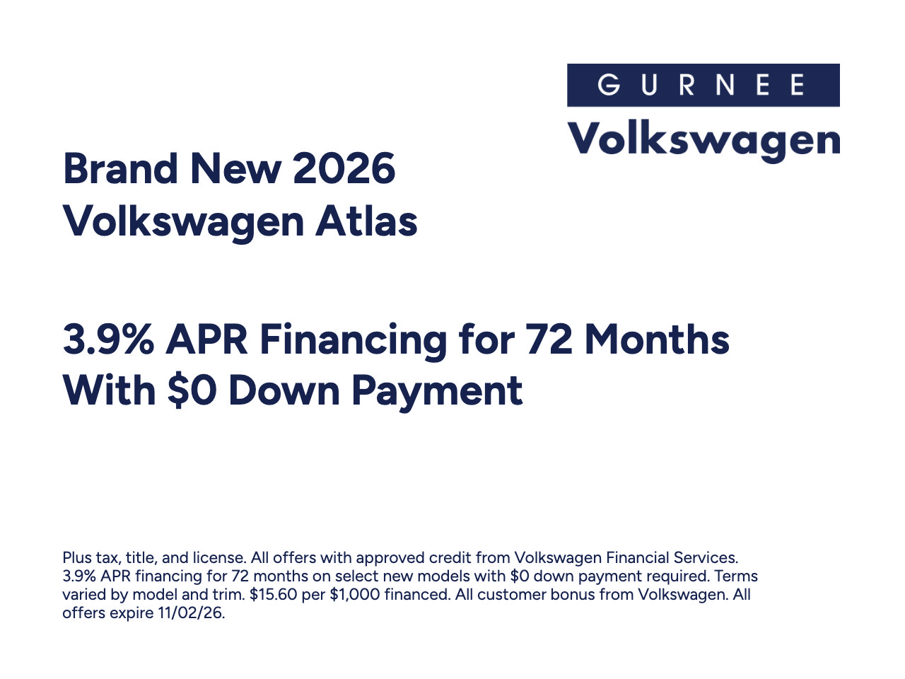 New 2026 Volkswagen Atlas SE AWD/4WD image 4