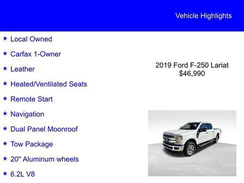 Used 2019 Ford F250 Lariat w/ Lariat Ultimate Package image 2