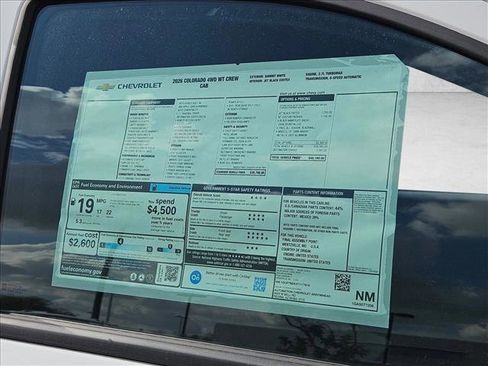 New 2026 Chevrolet Colorado W/T w/ WT Custom Package image 17