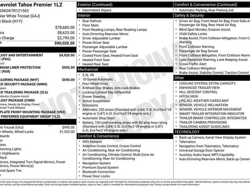 Certified 2026 Chevrolet Tahoe Premier AWD/4WD image 3