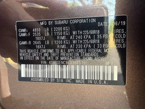 Used 2019 Subaru Outback 3.6R Limited AWD/4WD image 48