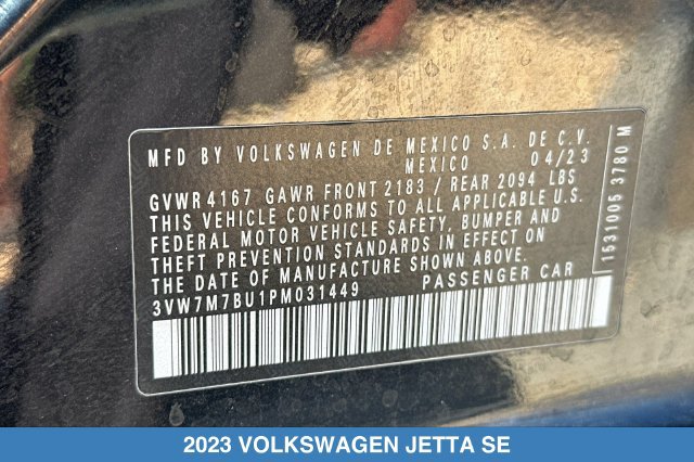 Used 2023 Volkswagen Jetta SE w/ Panoramic Sunroof Package FWD image 31