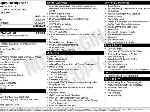 Used 2020 Dodge Challenger SXT w/ Blacktop Package RWD image 29