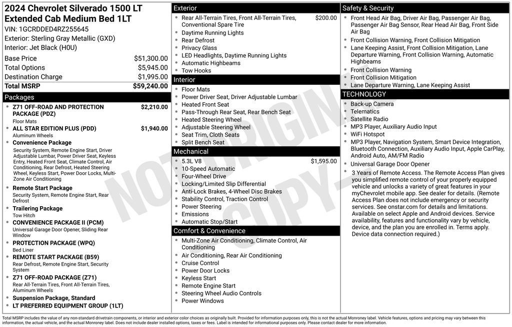 Certified 2024 Chevrolet Silverado 1500 LT AWD/4WD image 40